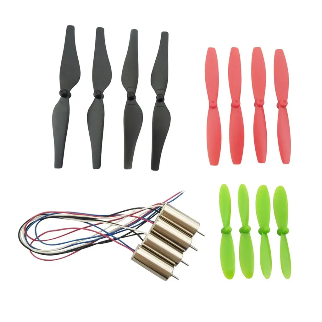 Multi Color 8520 Coreless Motors and 3.7V Propeller Set RC Drone Spare Parts for Universal Quad Model DIY Kit