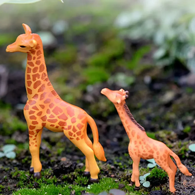 2PCS Home Micro Landscape Decorations DIY Doll House Deer Giraffe Crafts Fairy Garden Miniatures Terrariums Succulents