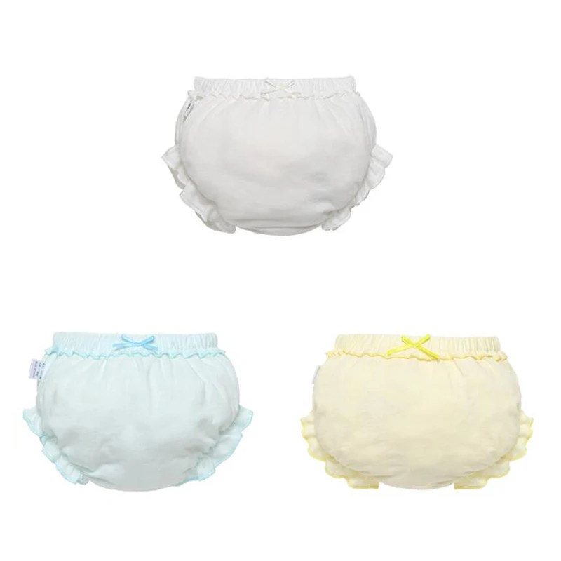3 Piece/Lot Baby 100% Cotton Panties Girl Soft Briefs Female For Newborn Children Underwear Infant Kids Cartoon Bow Underpants