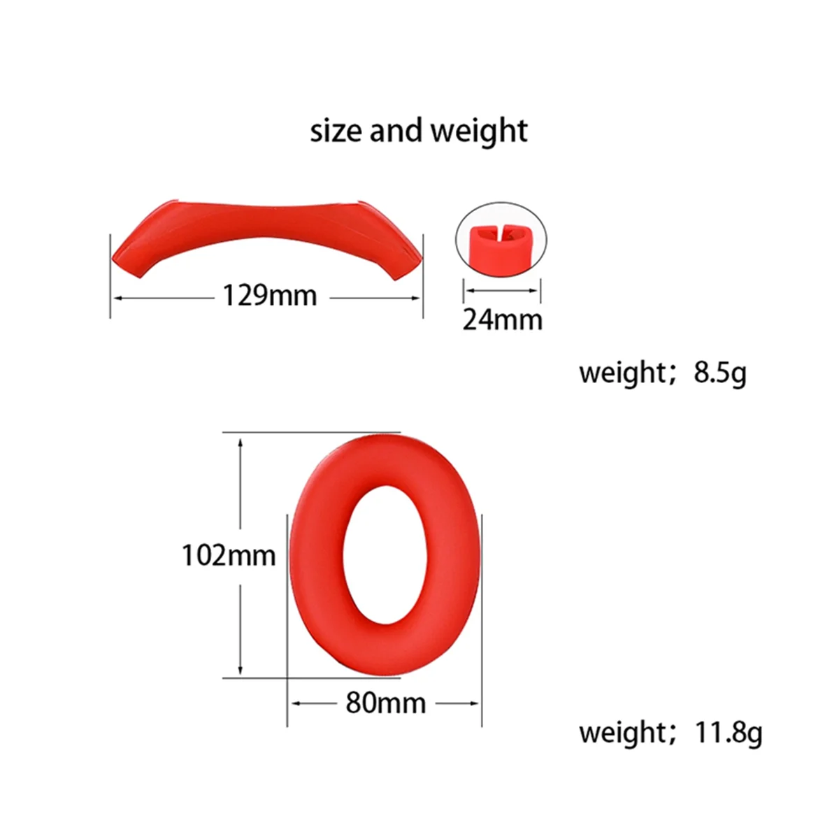 Ear Pads for SONY WH-CH720N Headphone Silicone Protective Case Earmuff Head Beam Repair Parts White