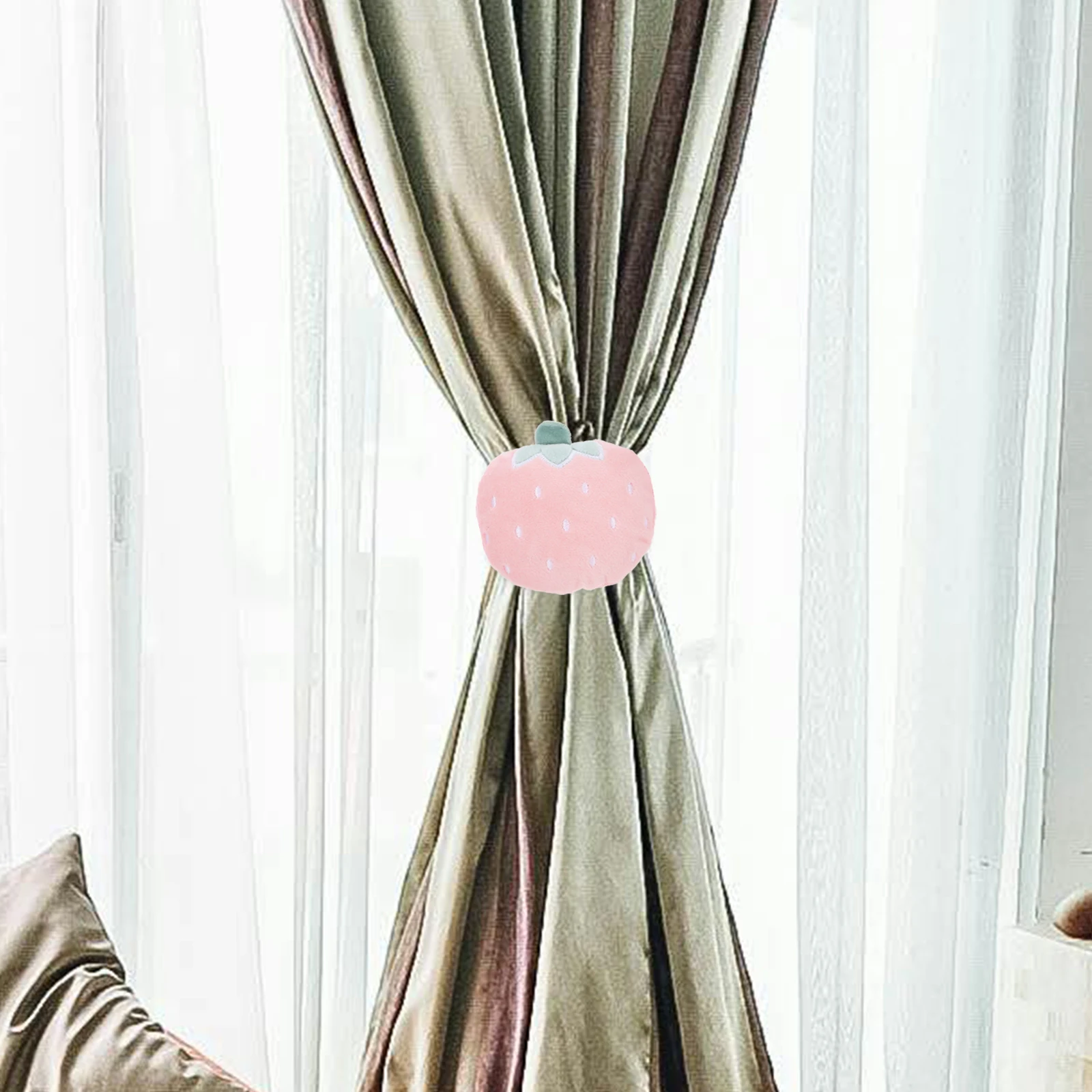 

2pcs Cartoon Fruit Curtain Tiebacks Window Holdbacks For Living Room Bedroom Bathroom Office Home Supplies Curtain Binding Strap