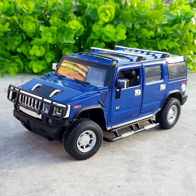 1:24 HUMMER H2 SUV Alloy Car Model Diecast & Toy Metal Off-road Vehicles Car Model High Simulation Collection Childrens Toy Gift