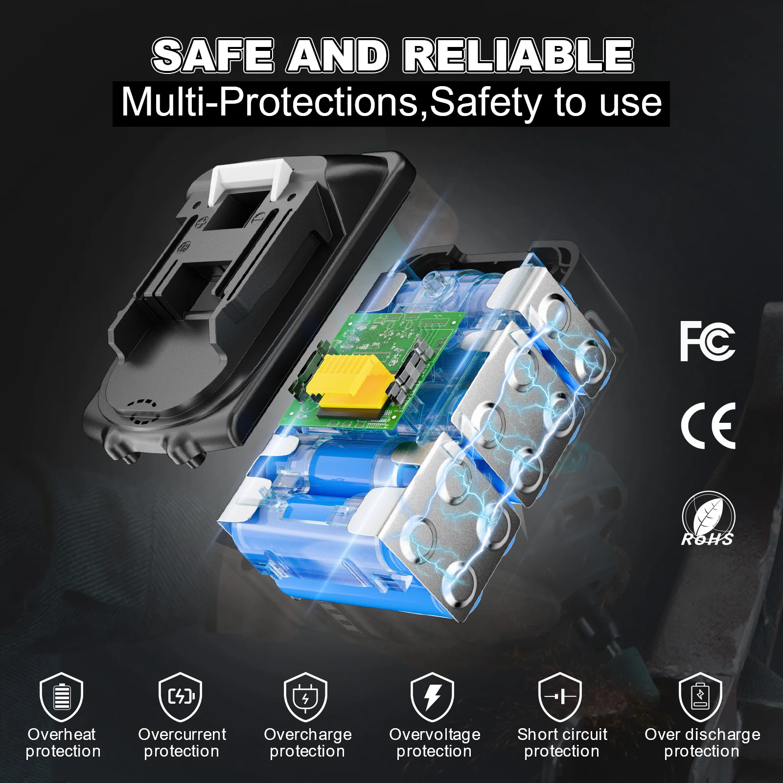 لماكيتا BL1830 بطارية 18 فولت 8000 مللي أمبير بطارية BL1830 BL1815 BL1860 BL1840 أداة بطارية قابلة للشحن مع شاحن 6A