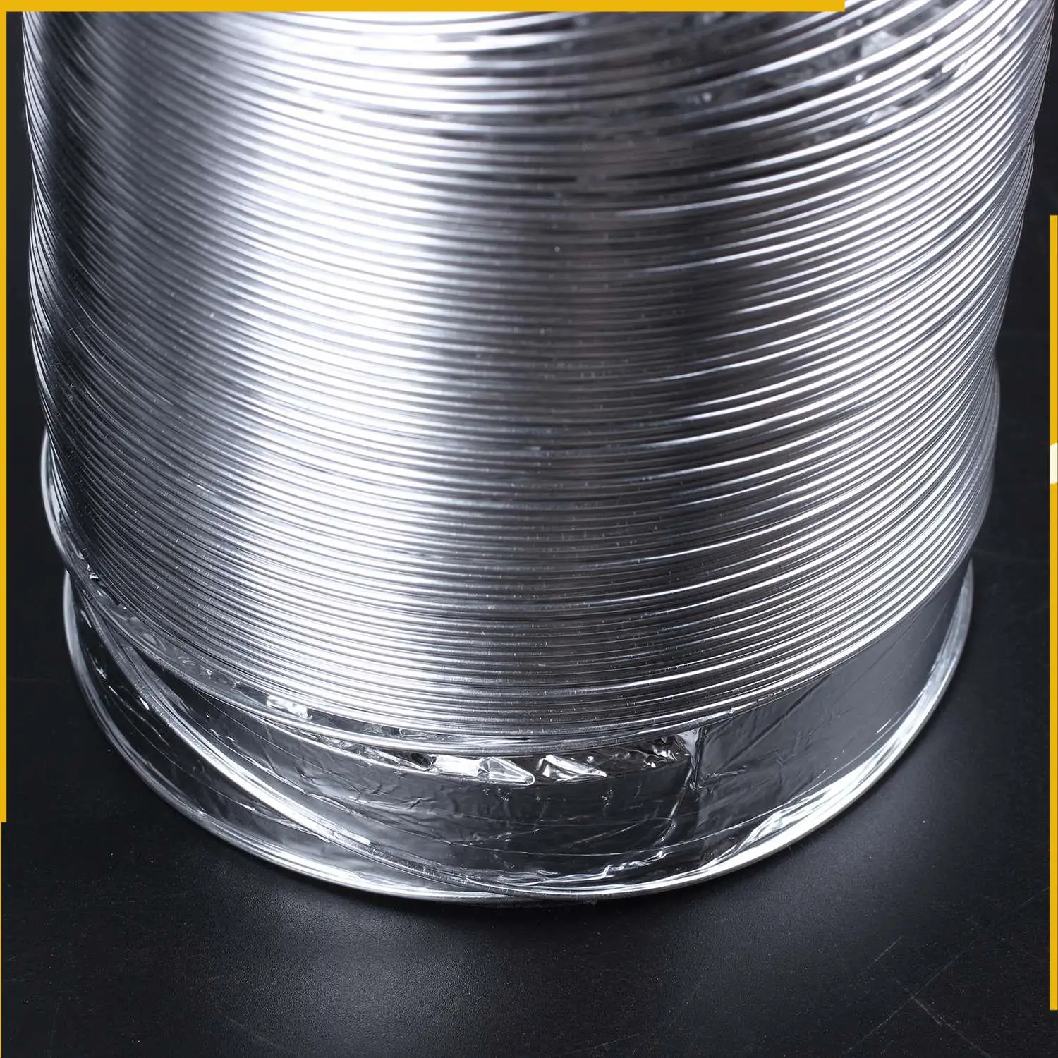 A92P 3 เมตรความยาว 100 มม./4 นิ้ว Fresh Air ระบบอลูมิเนียมยืดหยุ่นท่อไอเสียท่อระบายอากาศท่อสําหรับห้องน้ํา