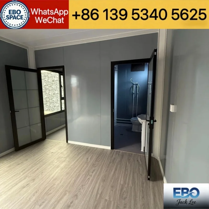 Long lifespan 30ft prefab foldable container house outdoor villa waterproof durable build kitchen bathroom installed