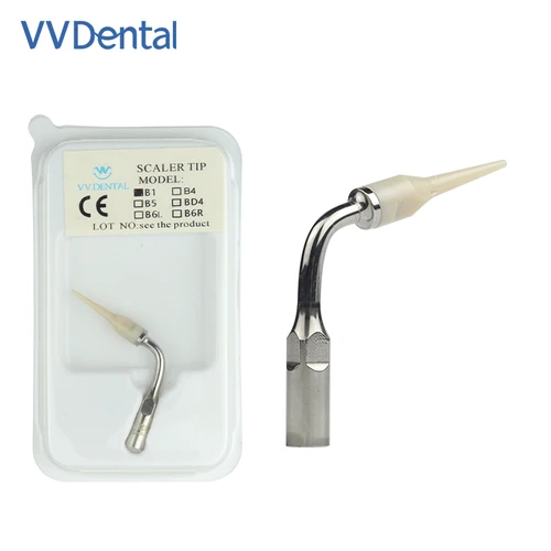 Imagen 2 del producto Puntas de escalador Dental VV de acero inoxidable para eliminación de sarro y placa de implantes aptas para instrumento de odontología escalador ultrasónico EMS