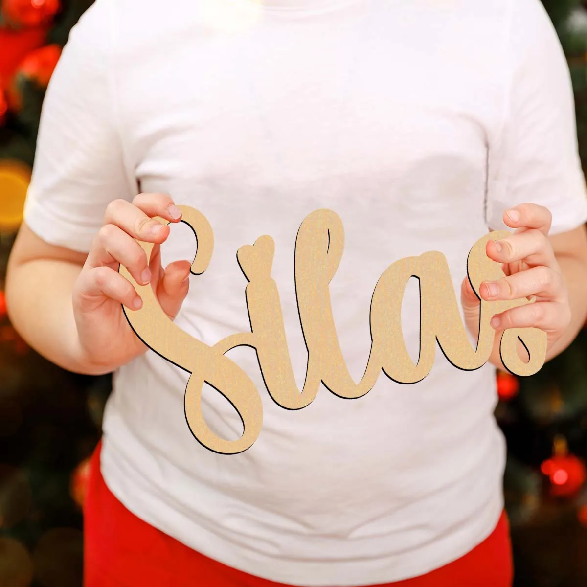 1 PC Durable Silas example Customizable Name Wooden Decor Laser-Cut Sign Wood Material Wedding.Valentine'S Day Decoration,