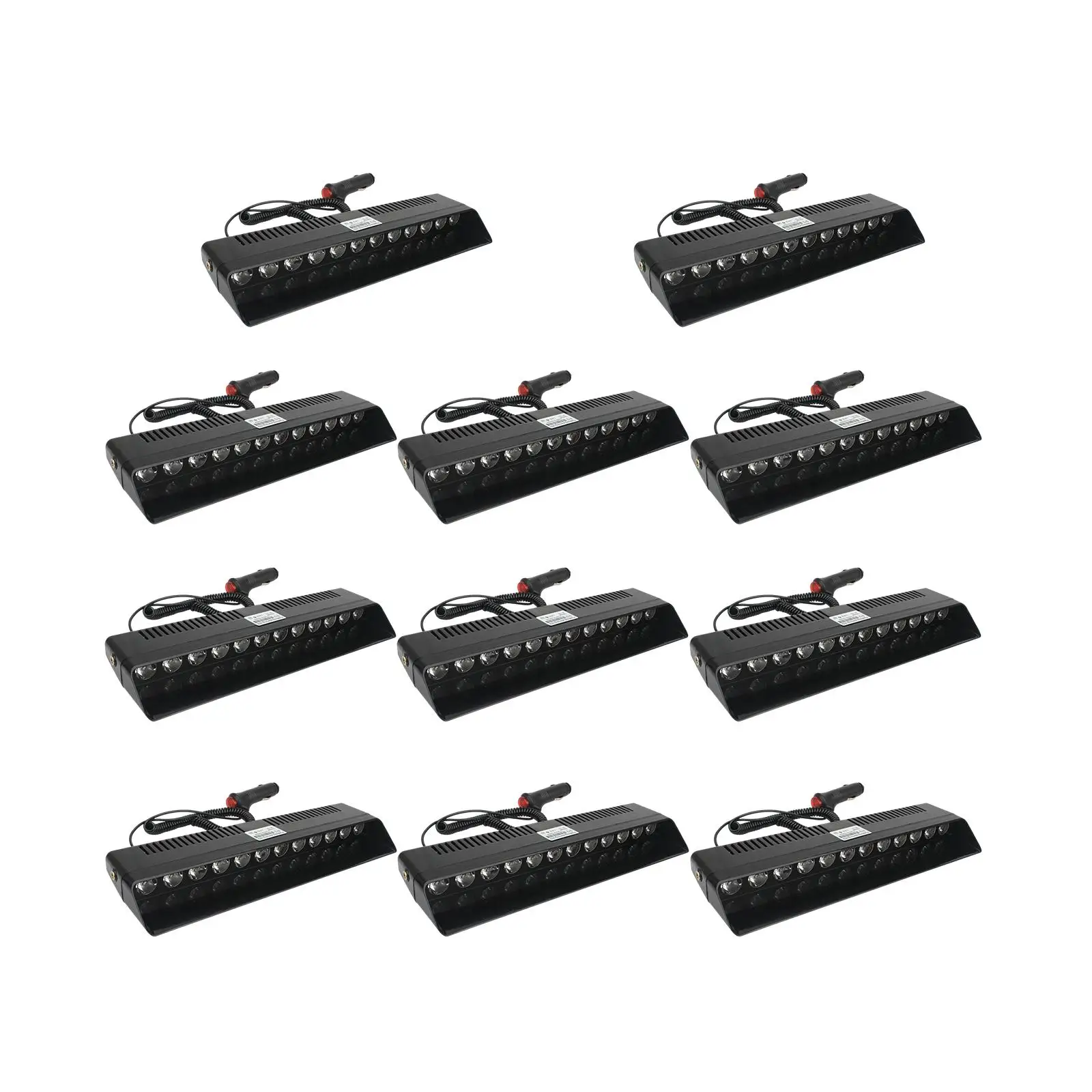 Car Strobe Light 14 Different Flashing Light Modes 12Pcs LED with Sucker Windshield Warning Light Bar Flash Light for Taxis