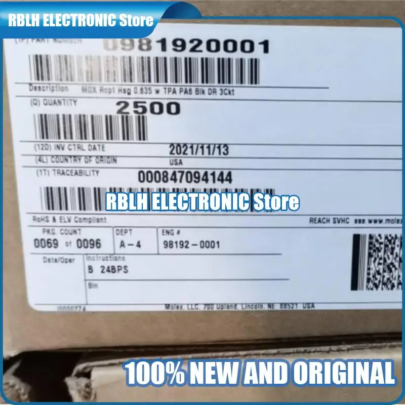 

20pcs/lot new and original connector 98192-0001