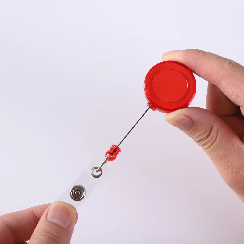 5Pcs/set Badge Reels for Card Holder Retractable ID Tag Clips Easy To Pull Pass Bus Work Card Holder Clip Badge Reels Keychain