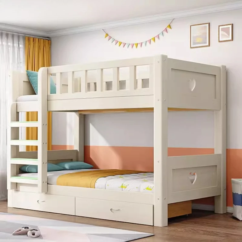 

Bunk Bed Kids Toddler Wooden Twin Bed Lit Enfant Kinderbett Cama Infantil Compact Storage Children Bedroom Furniture