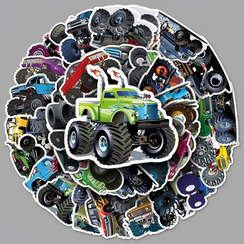 Monster Truck Geburtstagsdekorationen Geschirr Teller Tasse Geschenk Monster Truck Geburtstag Partyzubehör Ballon Hintergrund Party Setup – Detail 26