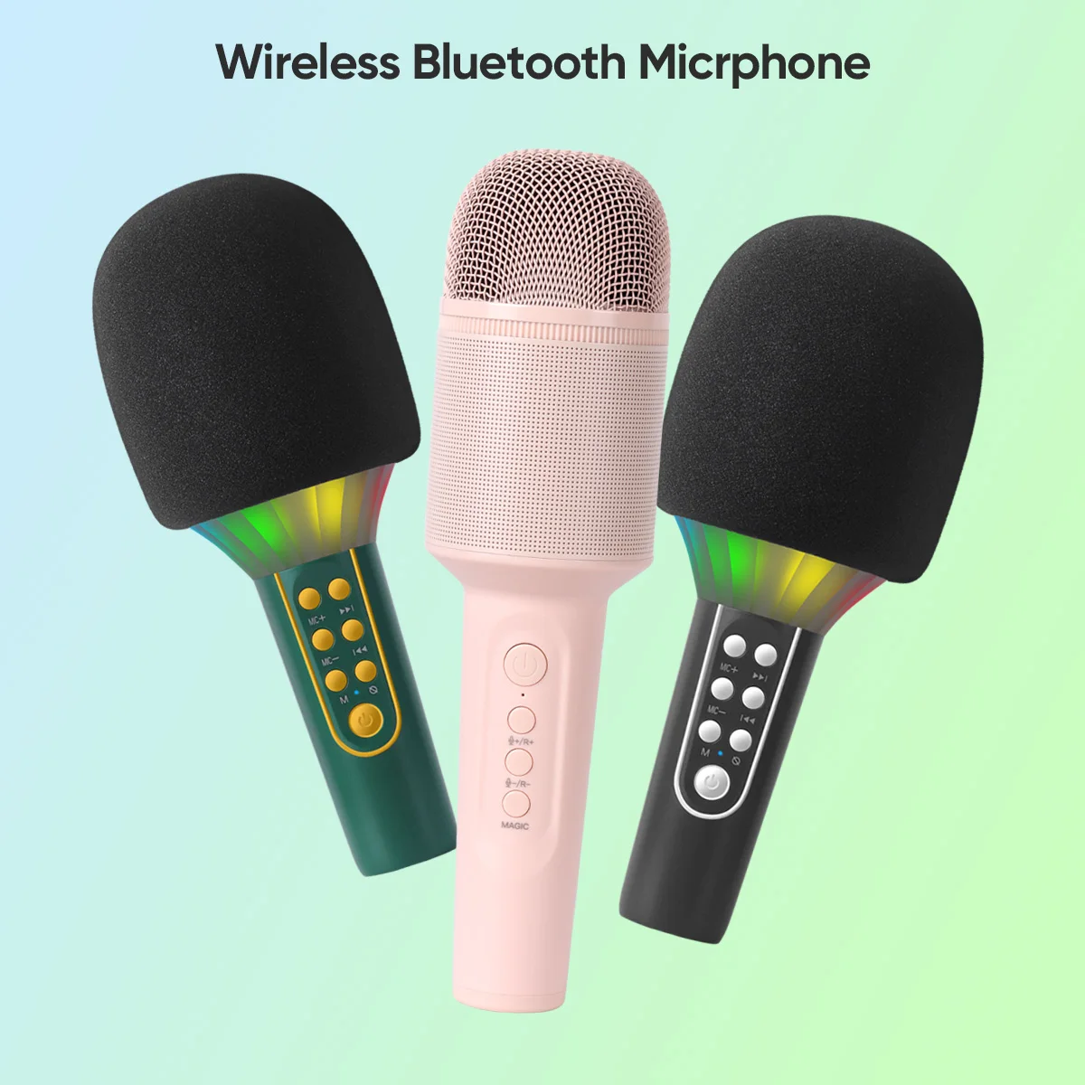 Jounivo microfono Karaoke Wireless portatile HIFI qualità del suono microfono Karaoke per bambini lettore musicale registratore di canto Party