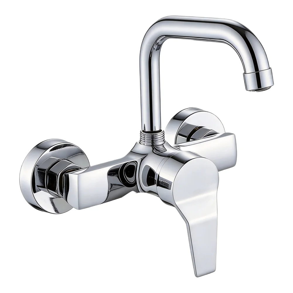 Shower Mixer Valve with Wall Mount Configuration and G1/2 Inch Upper Outlet for Residential Bathroom Applications
