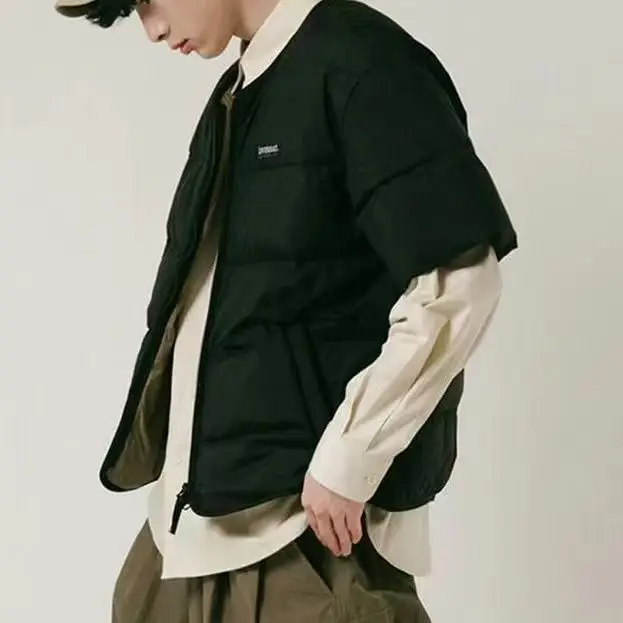 

Корейские парные хлопковые жилеты унисекс с коротким рукавом, теплые, модные, для мужчин и женщин