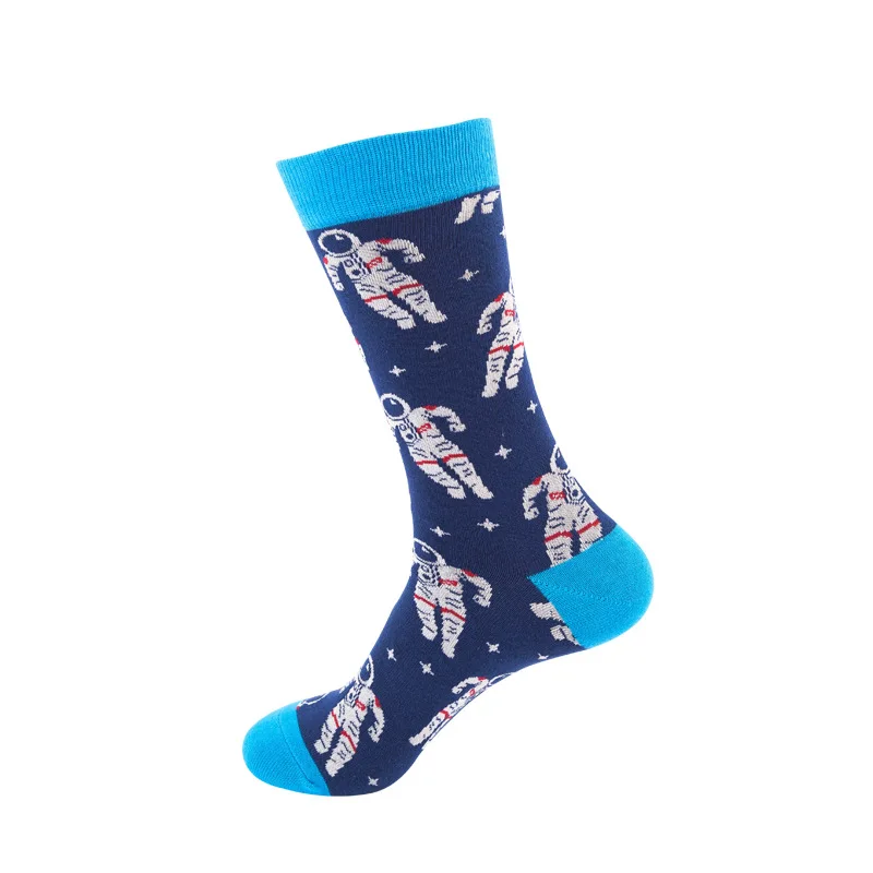 

Miosam New fashion Custom astronaut Jacquard Festivals cotton socks middle tube unisex avocado crew Casual men women socks