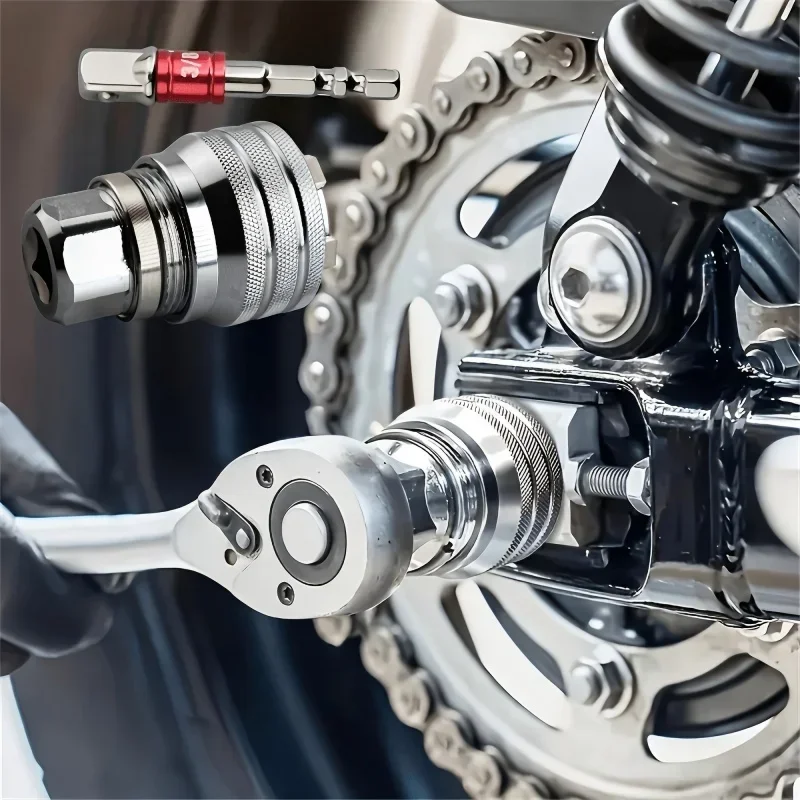 TINSOL Universeller Verstellbarer Magischer Ratschen-Steckschlüssel Multifunktionales Chrom-Vanadium-Stahl Auto-Reparatur-Handwerkzeug – Detail 1