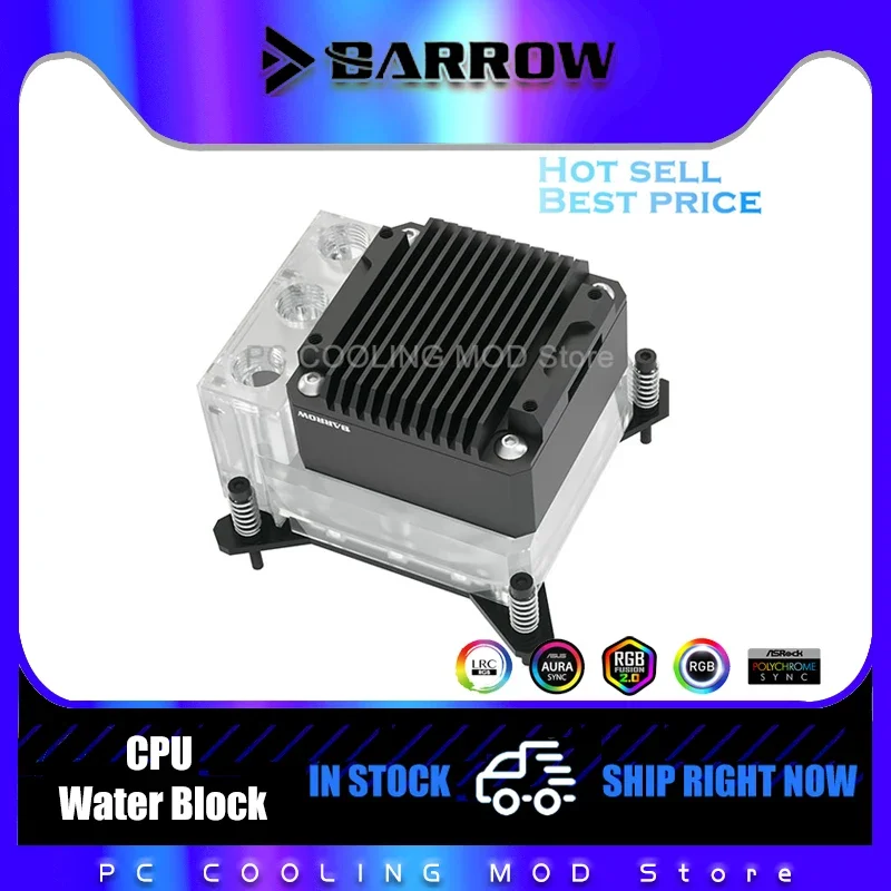 Barrow CPU Water Block Combo kit + 17W PWM Pump For INTEL,AMD AM3 AM4,X99 X299 Platforms, Integrated Watercooler Kit, LTPRK-04