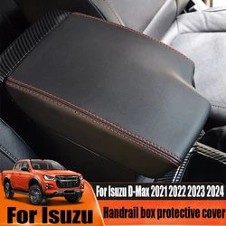 Protective cover for center console armrest box automotive interior decoration product For Isuzu D-Max 2021 2022 2023 2024