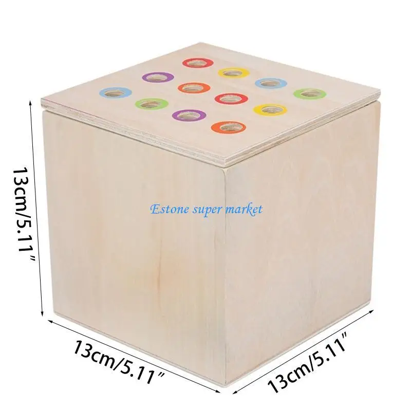 090B Hộp Đồng Xu Sáng Tạo Đồ Chơi Gỗ Cho Bé 1 2 3 Tuổi Trung Tâm Hoạt Động Giảng Dạy Pr