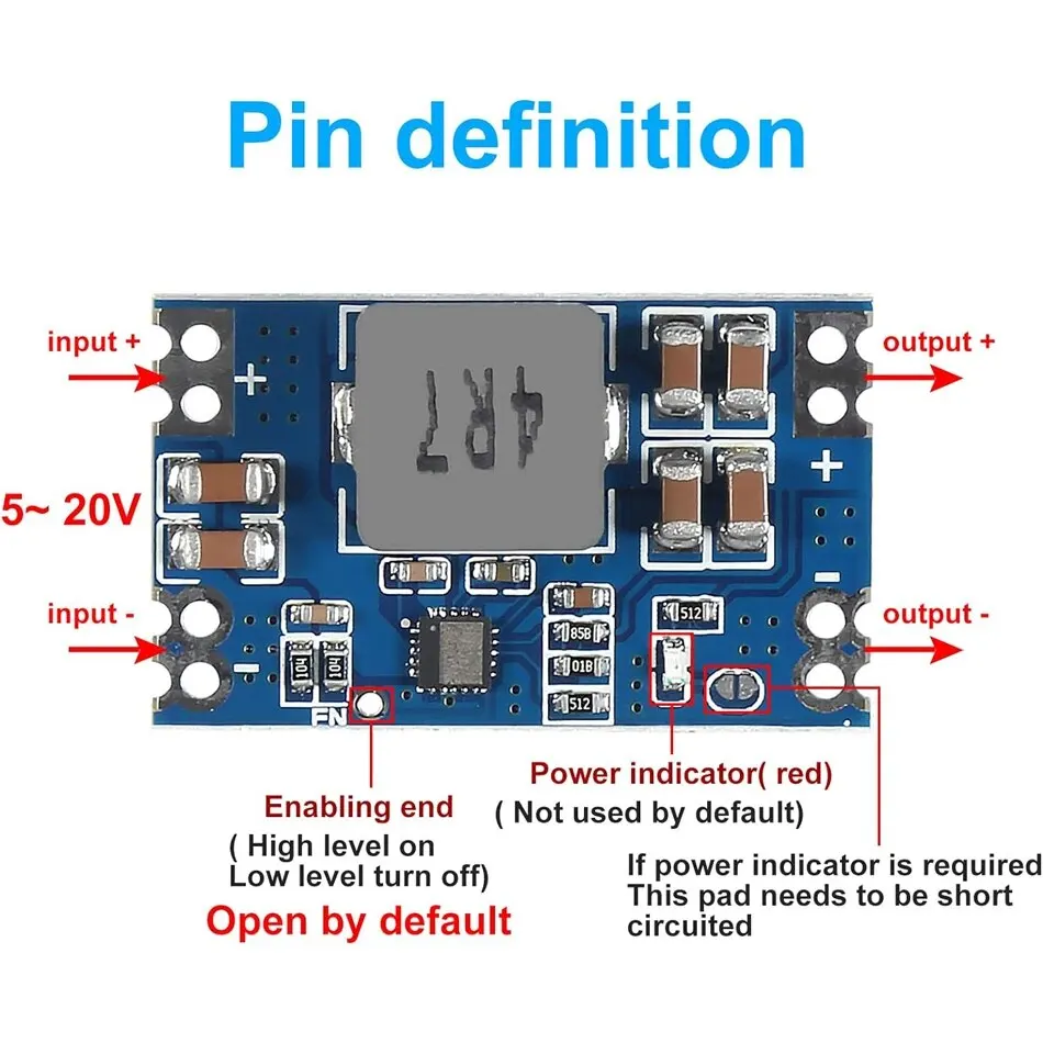 5pcs High Efficiency Output 3.3V/5V/9V/12V 5A Mini560 Step Down DC-DC Converter Voltage Regulator Buck Stabilized Power Supply