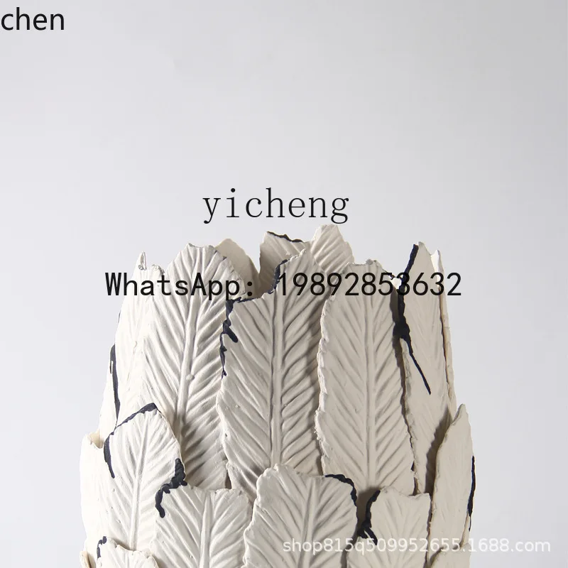 YFY  simple ceramic vase model room living room entrance new Chinese art flower arrangement craft decoration