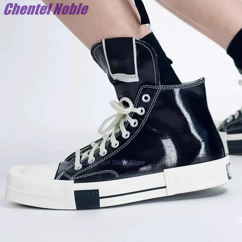 Flat Lace-up Canvas Solid Sewing Street Style Fashion White Black Square Toe Casual Luxury Brand Designer Shoes Neutral 2023