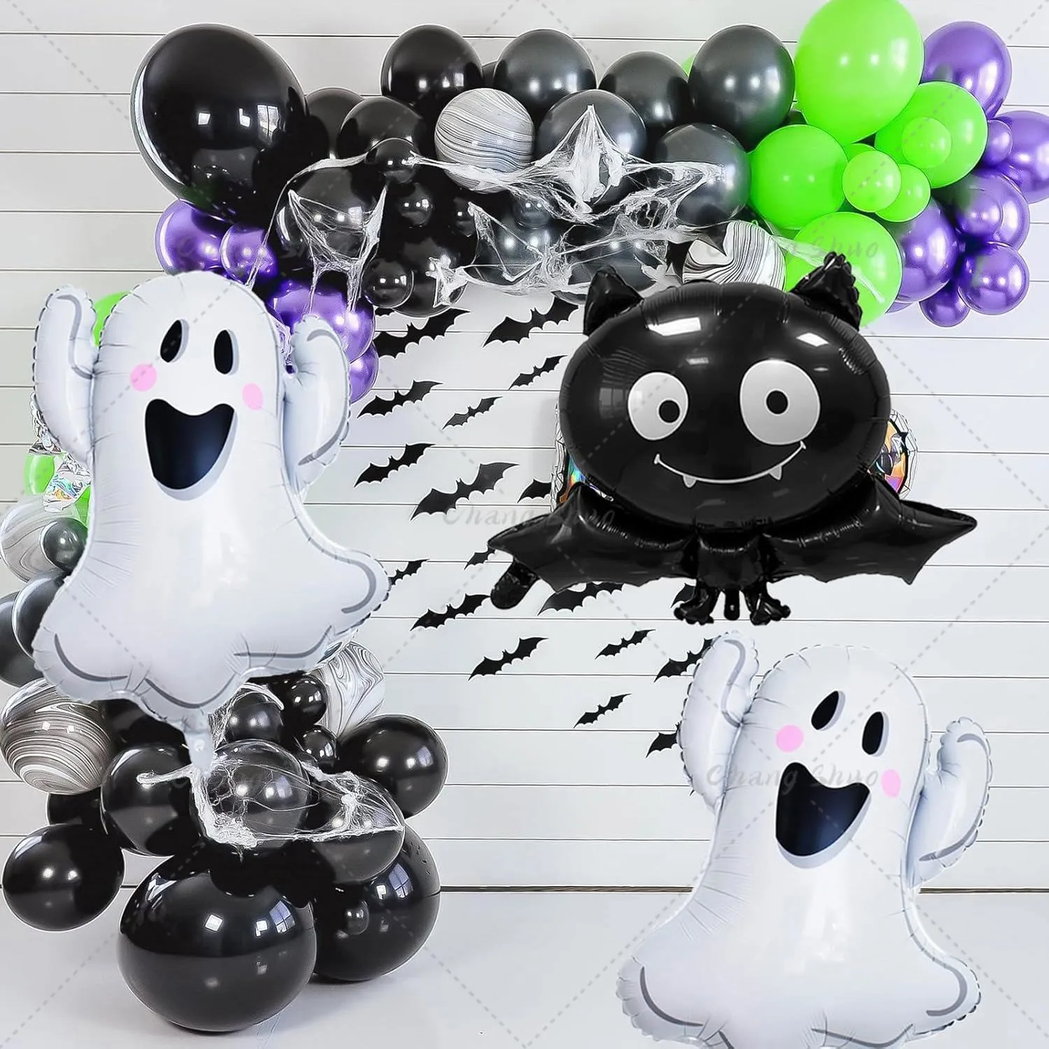 6pcs/set Ghost Halloween Spider Bat Balloons Nightmare Foil Balloons For Kids Halloween Birthday Party Decoration Supplies