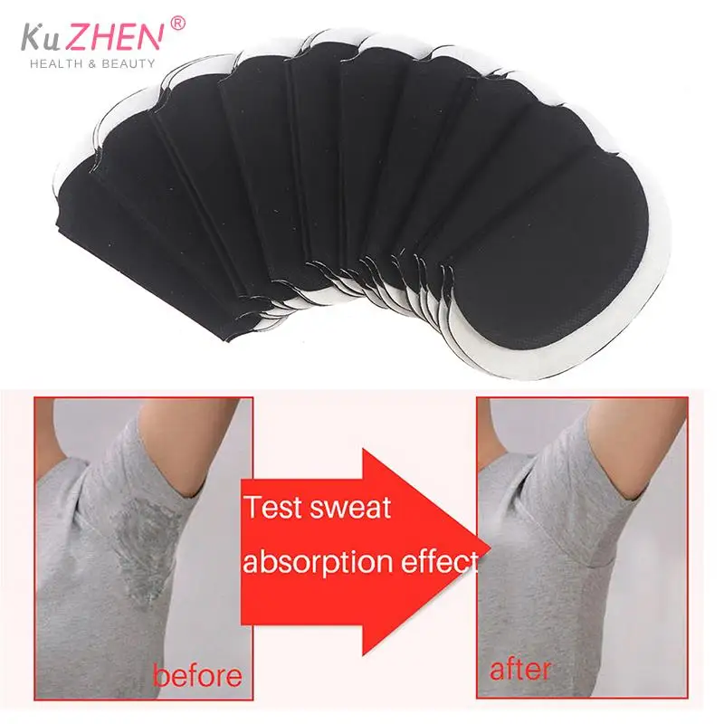 6/10/20/40PCS Deodorant Armpit Absorbent Pads Black Disposable Underarm Shirt Antiperspirant Protection From Sweat Pads