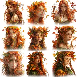 20pcs Autumn Angel Elves Stickers Pack Varied for Kids Crafts Scrapbooking Travel Luggage Laptop Car Aesthetic Decoration Decals