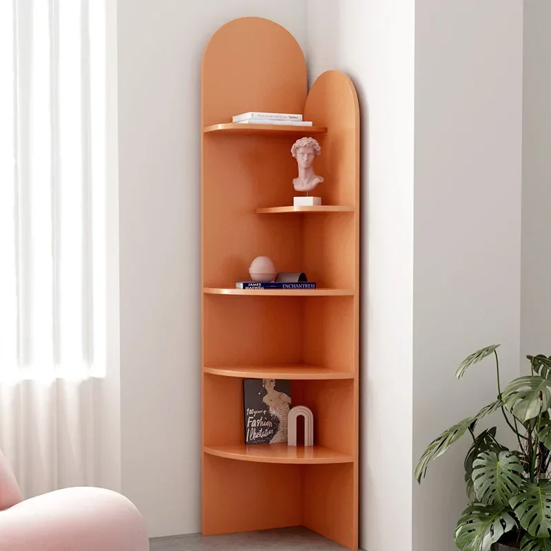 

Corner Cabinet Ins Style Storage Rack Living Room Triangle Storage Cabinet Multifunctional Storage Bookshelf Display Cabinet