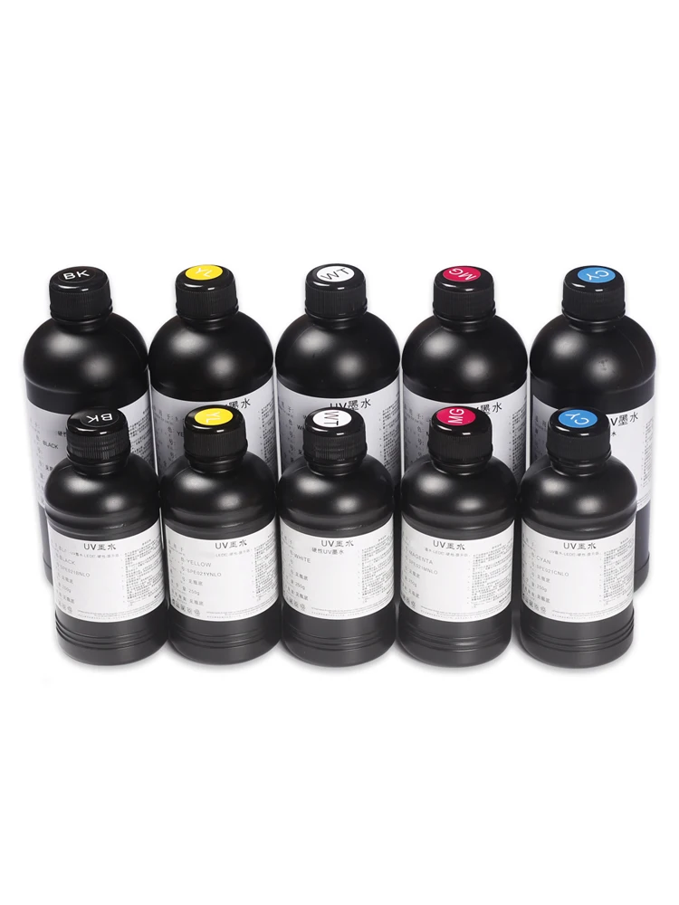 Do drukarek Epson z głowicą drukującą, tusz UV, tusz DX5 DX7 DX9 DX10 TX800 XP60, szybkoschnący tusz UV DTF, tusz do drukarek UV płaskich, tusz do drukowania na obudowach telefonów komórkowych. — zdjęcie produktu 7