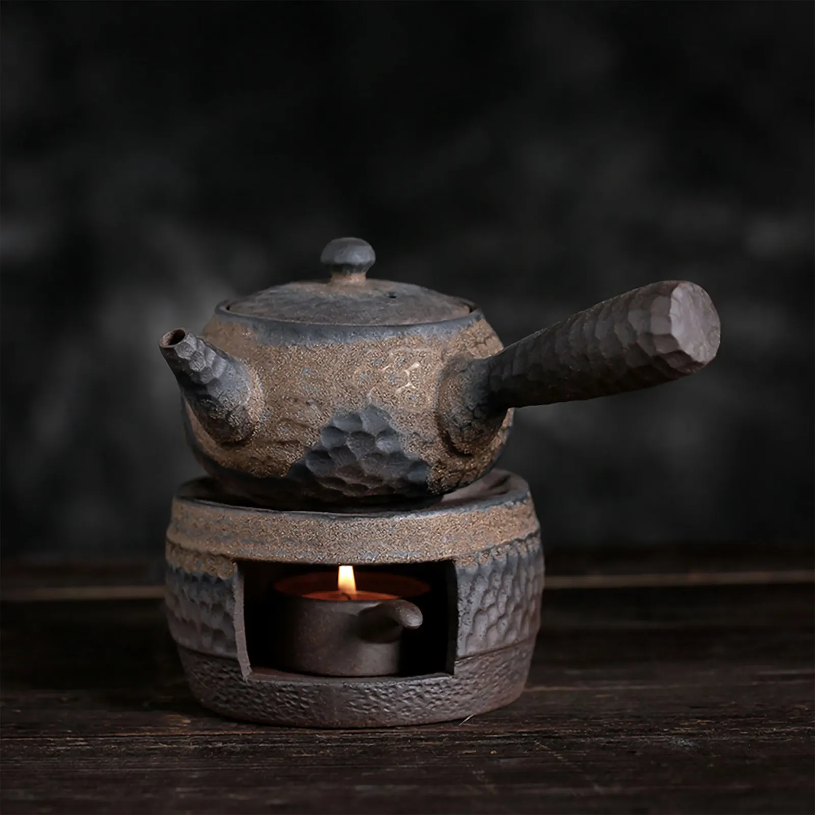 1Pcs Teapot Warmer Ceramic Tea Stove Warmer Retro Crafted Handmade Design Holder for Tea Ceremony Warming and Decorative
