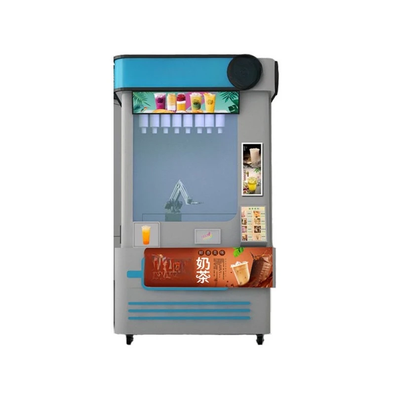 Fully self-service unmanned vending machine Milk tea machine 24 hours intelligent machine automatic beverage coffee