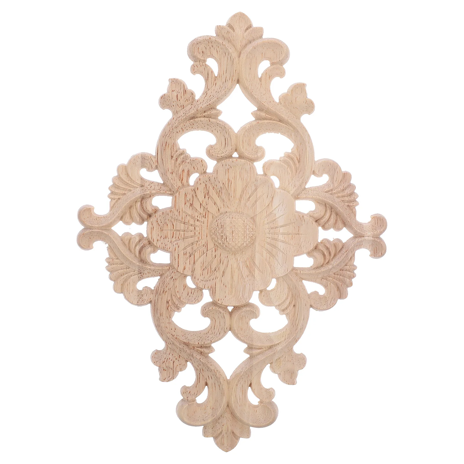 

Solid Wood Applique Lintel Carved Onlay Unpainted Frames Furniture Medallions Decoration Overlays Cabinet Door naments Wall