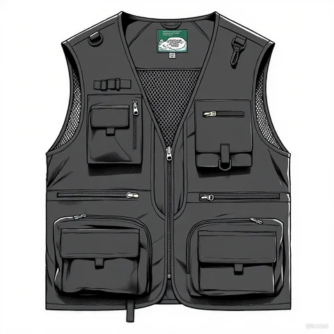 2025 여름 남성 탱크탑 아우터, 캐주얼 남성 사진작가 조끼, 메쉬 작업용 민소매 재킷, 도구 포켓 탱크탑, 5XL