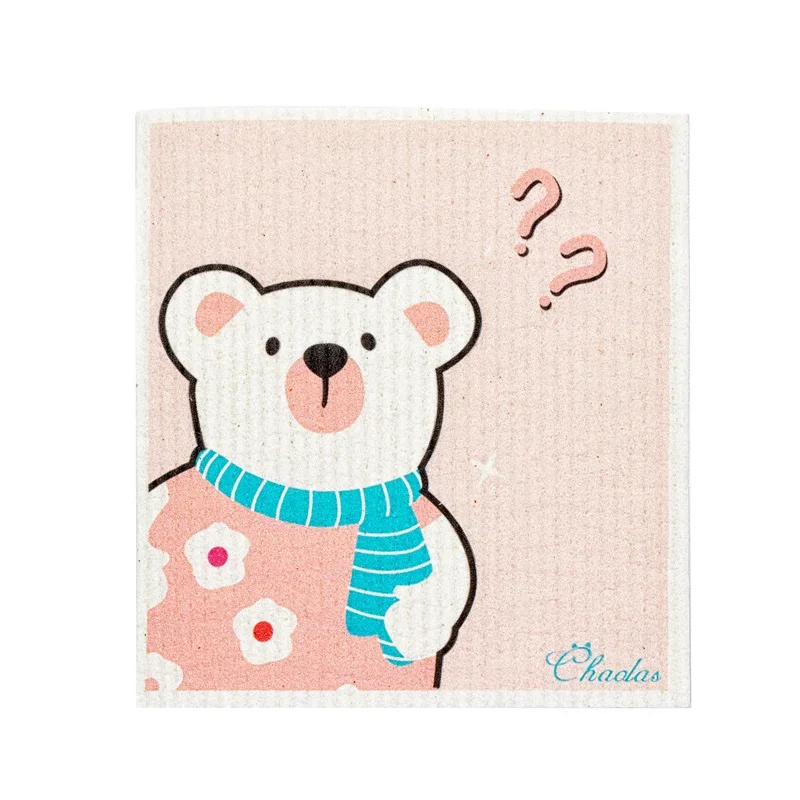 

Quick-drying Wood Dish Reusable Household Pulp Wipes Cleaner Washable Cat Swedish Cleaning Cloth Absorbent Kitchen