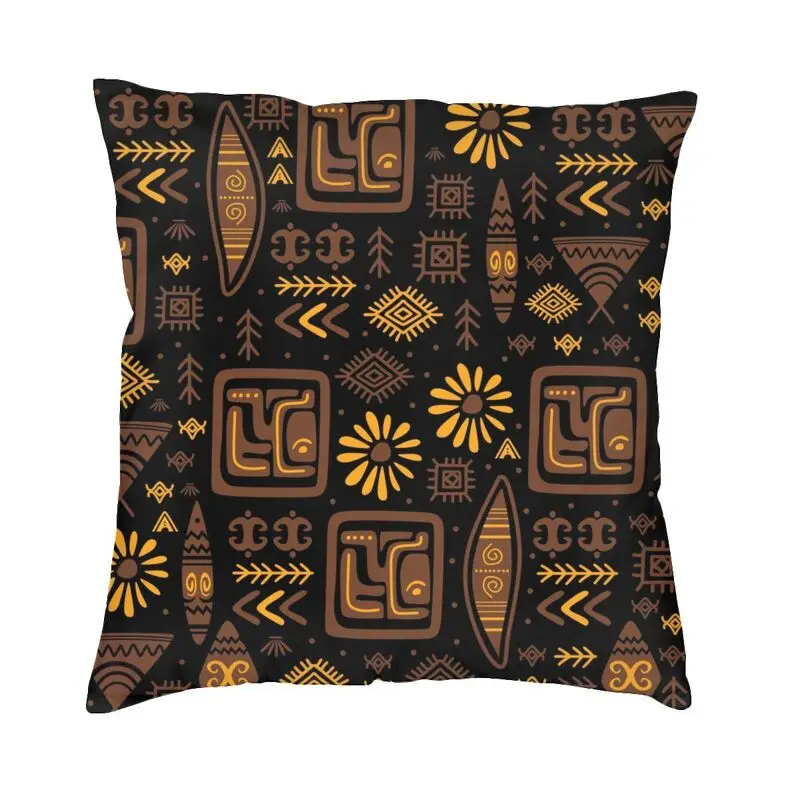 Aztec Tribal Pattern Cushion Cover Double-sided 3D Printing Ethnic Bohemian Floor Pillow Case Living Room Pillowcase Home Decor