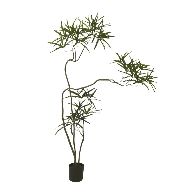 

Large-scale simulated green plant peacock wood indoor living room floor-to-ceiling bionic fake tree plant landscaping decoration