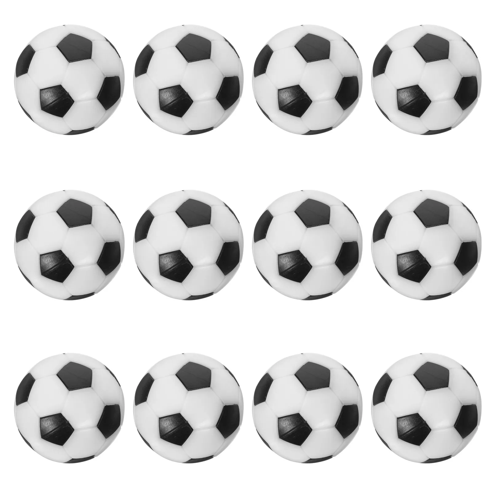 

12Pcs Table Football Black Mini Footballs Replacement for Standard Football Tables Fast Intense Games Plastic Soccer