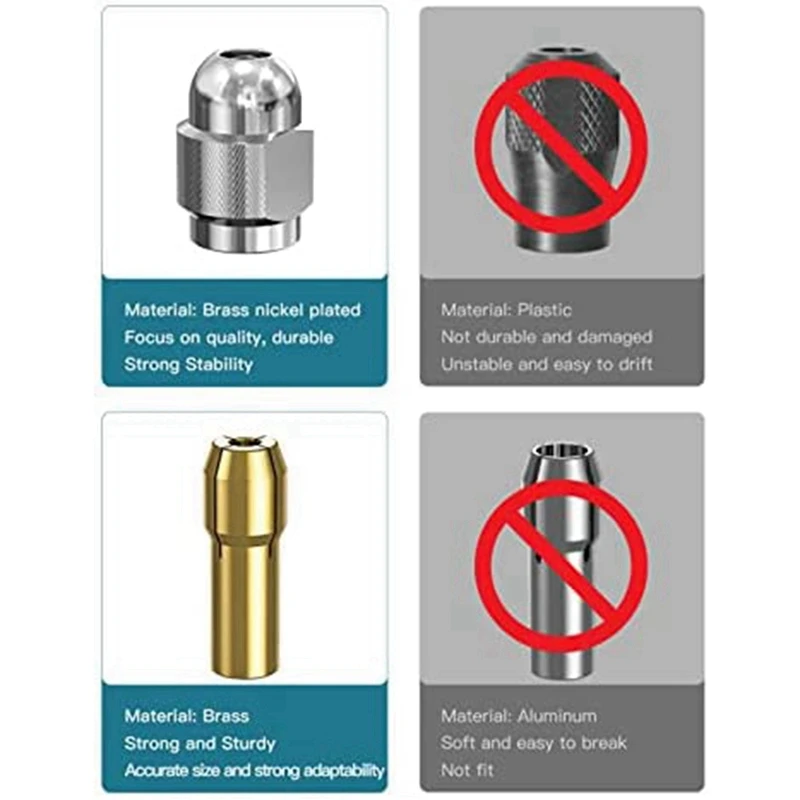 Drill Chuck Collet Set For Dremel,1/32Inch To 1/8Inch Replacement 4486 Keyless Bit With Replacement Rotary Drill Nut Set