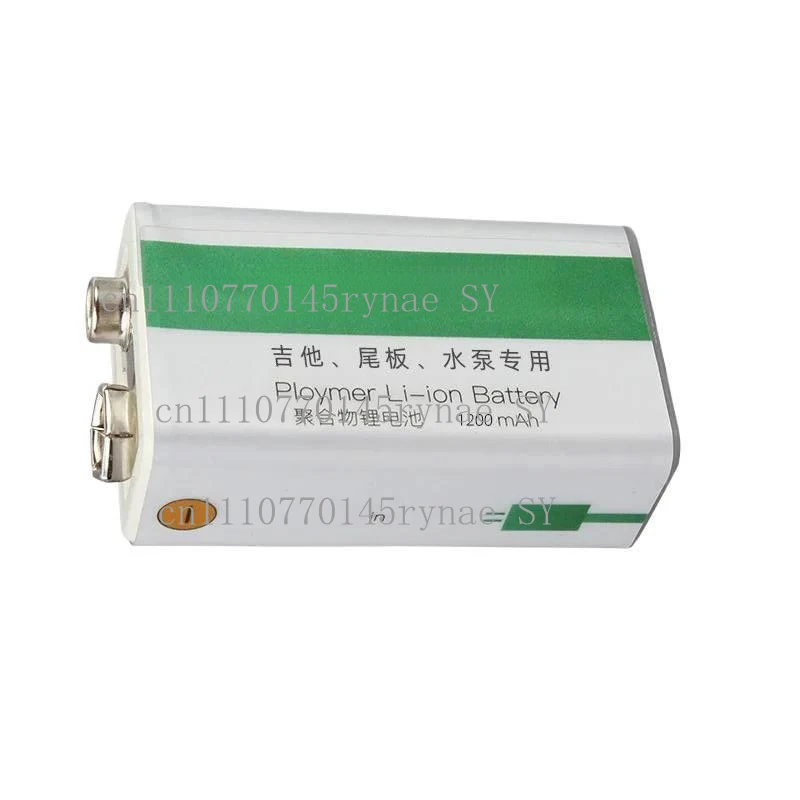 1200mAh 9V USB Rechargeable Li-ion Battery Real Capacity for Smoke Alarm Microphone Guitar Multimeter Detector + USB Cable