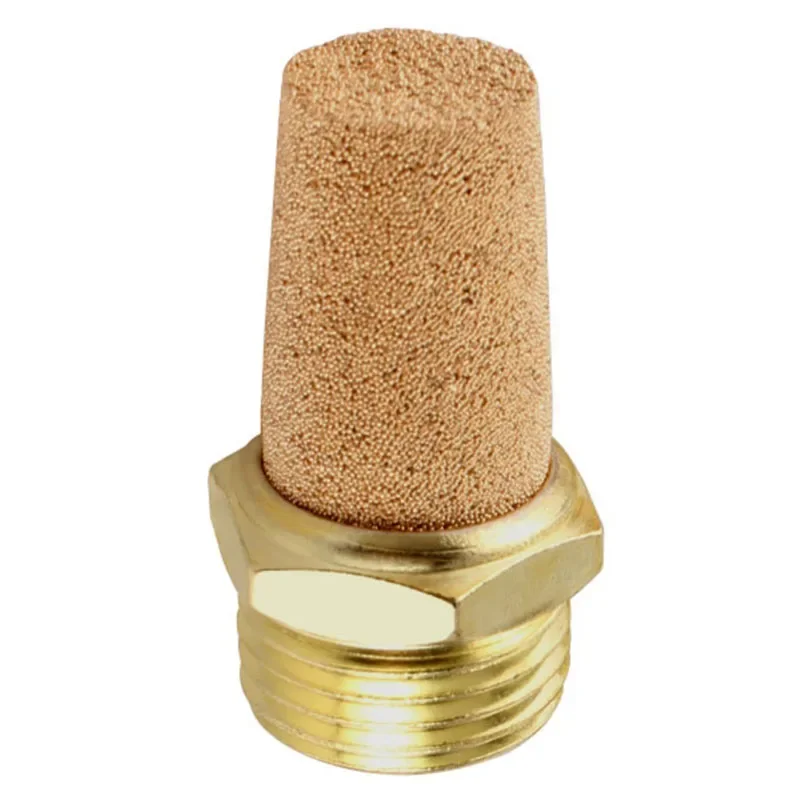 

Brass Pneumatic Muffler BSL-01/02/03/04/06 for Air Compressor Cylinder Solenoid Valve Exhaust, Flat/Throttling/Long Nose Type