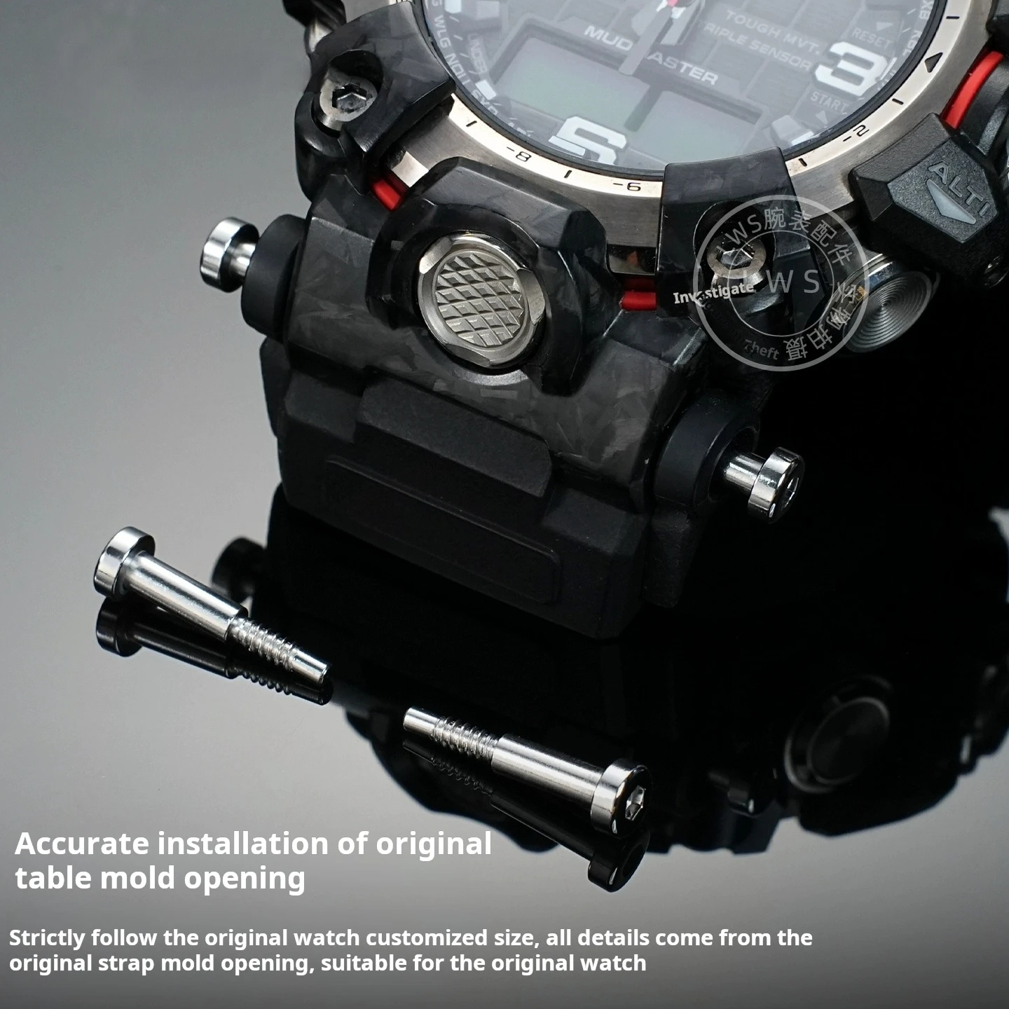 For Casio G-SHOCK GWG-2000 GWG2000 Big Mud King Series watch Case and strap Connecting fixing steel screws Metal Nut Side Screws