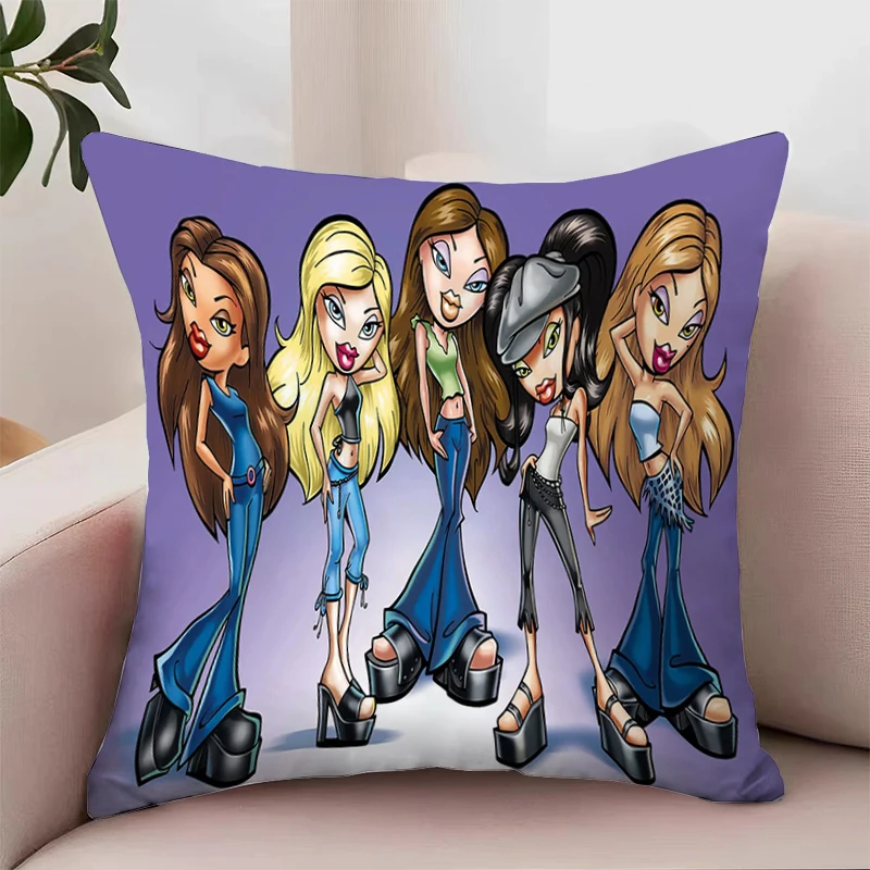 

Cushion Cover 45x45 Cushions Covers B-Bratz Pillow Covers Decorative Luxury Bed Pillowcases Aesthetic Room Decoration Home Decor