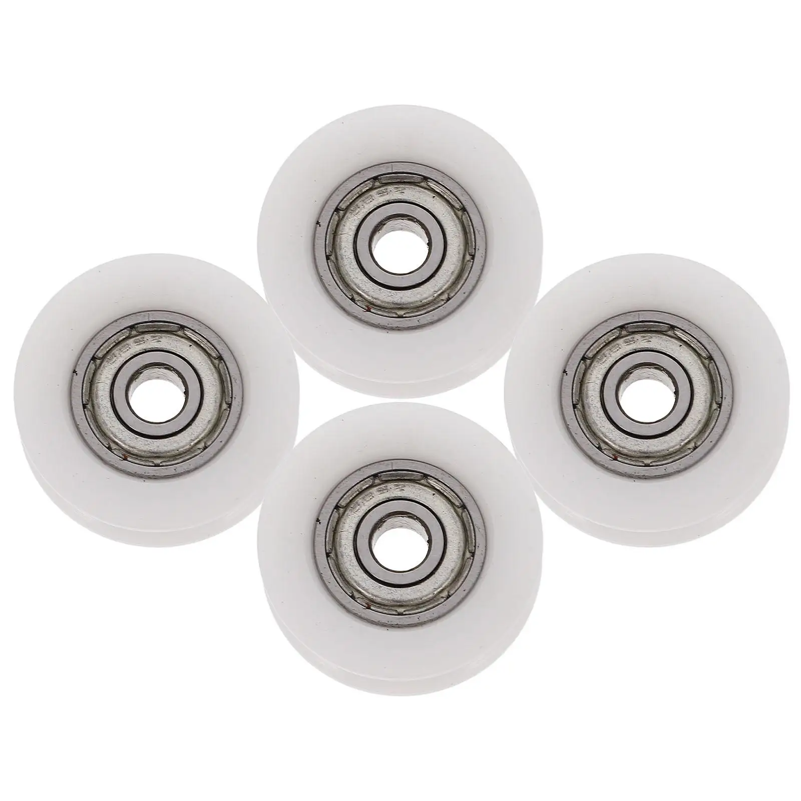 

4 Pcs Non Perforated Universal Bearing Pulley Nylon Pulley Ball Bearing Guide Wheel Non Perforated Universal Door Window