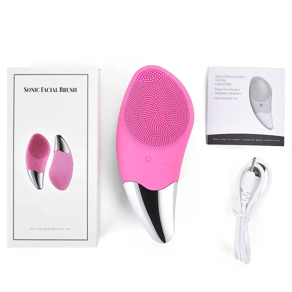 

face cleansing brush Deeping Clean Silicone Face Brush Massage Electric Face Scrubber