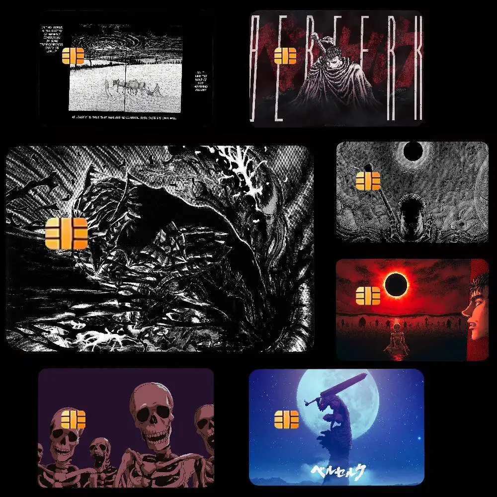 Could Guts Cool Anime Berserk Card Stickers Card Stickers Protection Skin Creative Credit Debit Cards Bus Bank Card Decoration