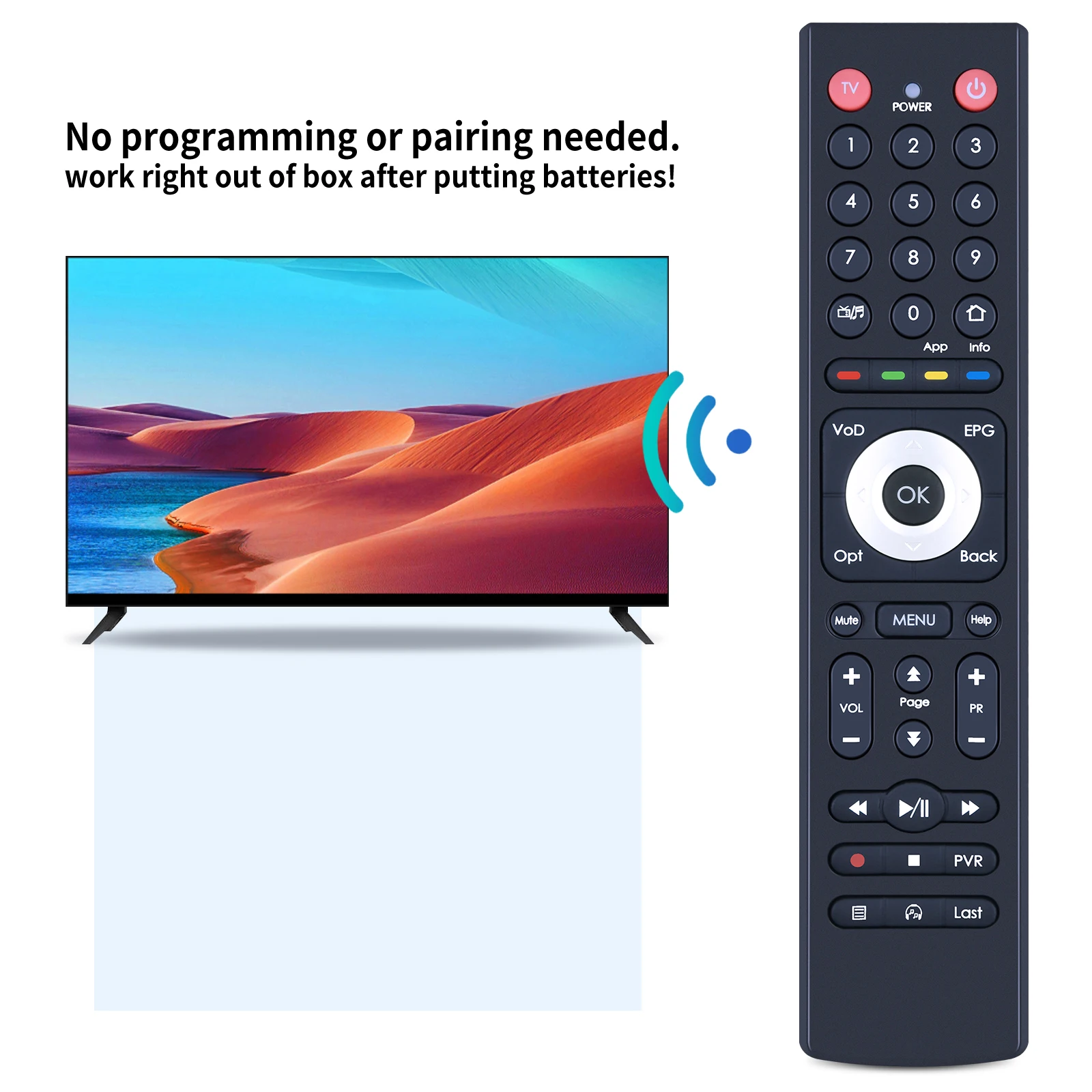 Novo controle remoto de substituição para TOYA 4K C55CX