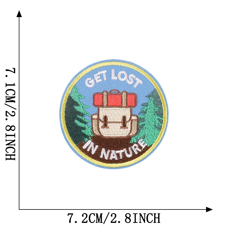 10 teile/los landschaft Outdoor Eisen Auf Patches Für Kleidung Stickerei Jacke Jeans Mochila Rucksack Hut Nähen Thermocollant Pack Diy – Detail 7